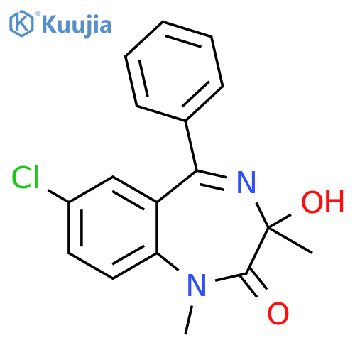2H-1,4-Benzodiazepin-2-one, 7-chloro-1,3-dihydro-3-hydroxy-1,3-dimethyl-5-phenyl- structure