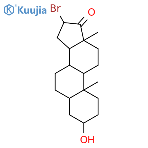Androstan-17-one,16-bromo-3-hydroxy-, (3b,5a,16a)- structure