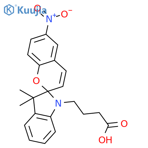 Spiro[2H-1-benzopyran-2,2'-[2H]indole]-1'(3'H)-butanoic acid, 3',3'-dimethyl-6-nitro- structure