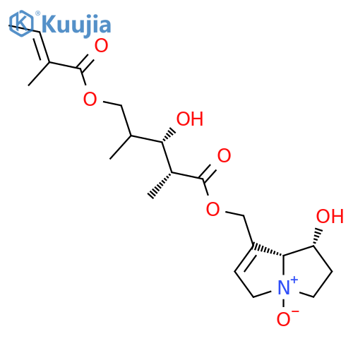 (1R)-2,3,5,7aβ-Tetrahydro-1α-hydroxy-7-[[[(2R,3S)-3-hydroxy-2,4-dimethyl-5-[(E)-2-methyl-2-butenoyloxy]pentanoyl]oxy]methyl]-1H-pyrrolizine 4-oxide structure