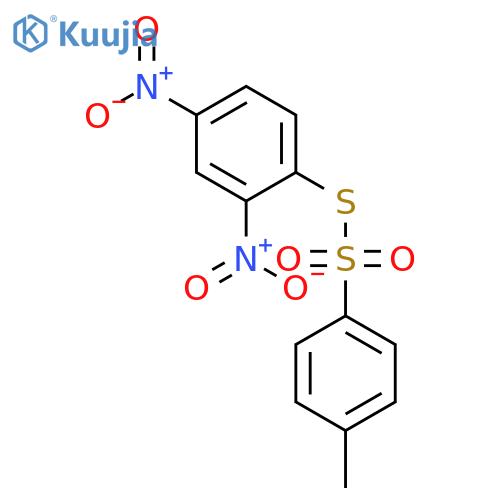 Benzenesulfonothioic acid, 4-methyl-, S-(2,4-dinitrophenyl) ester structure