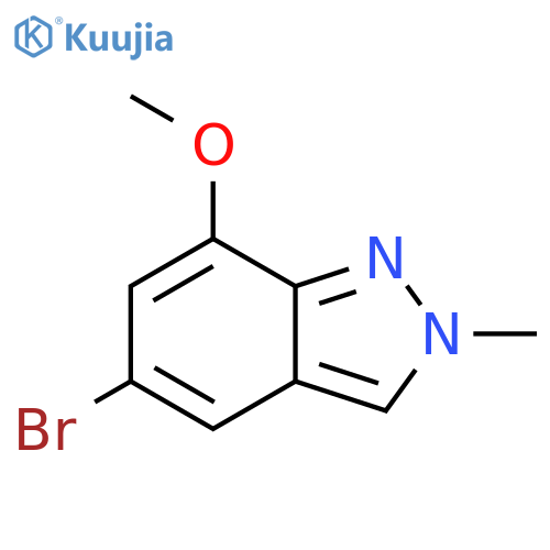 5-Bromo-7-methoxy-2-methyl-2H-indazole structure
