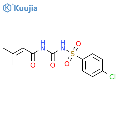 2-Butenamide,N-[[[(4-chlorophenyl)sulfonyl]amino]carbonyl]-3-methyl- structure