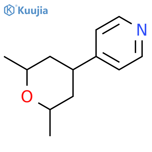 4-(2,6-Dimethyloxan-4-yl)pyridine mixture of isomers structure