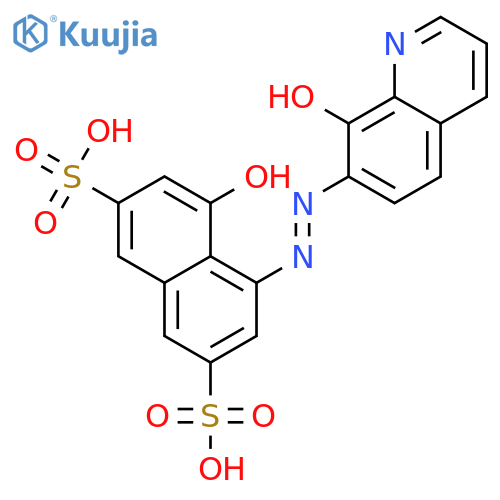 2,7-Naphthalenedisulfonicacid, 4-hydroxy-5-[2-(8-hydroxy-7-quinolinyl)diazenyl]- structure