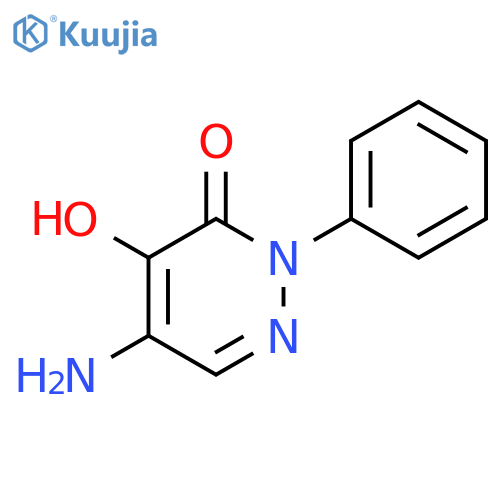 3(2H)-Pyridazinone, 5-amino-4-hydroxy-2-phenyl- structure