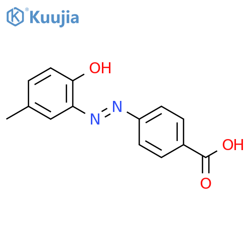 Benzoic acid, 4-[(2-hydroxy-5-methylphenyl)azo]- structure