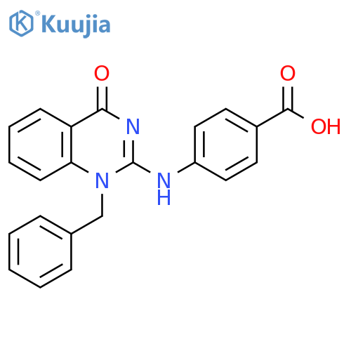 Benzoic acid,4-[[1,4-dihydro-4-oxo-1-(phenylmethyl)-2-quinazolinyl]amino]- structure
