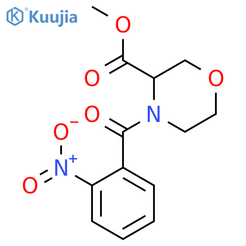 3-Morpholinecarboxylic acid, 4-(2-nitrobenzoyl)-, methyl ester structure