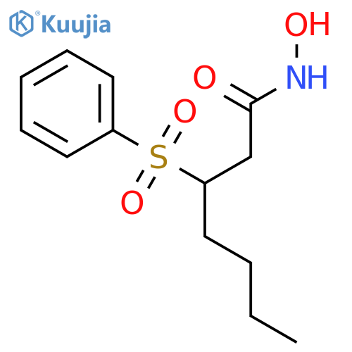 Heptanamide, N-hydroxy-3-(phenylsulfonyl)- structure