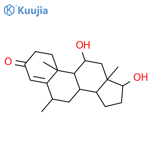 Androst-4-en-3-one, 11b,17b-dihydroxy-6a-methyl- (6CI,8CI) structure