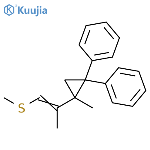 Benzene,1,1'-[2-methyl-2-[1-methyl-2-(methylthio)ethenyl]cyclopropylidene]bis- structure