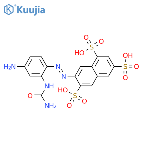 1,3,6-Naphthalenetrisulfonic acid,7-[[4-amino-2-[(aminocarbonyl)amino]phenyl]azo]- structure