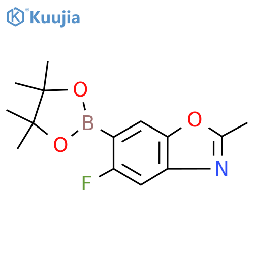 5-fluoro-2-methyl-6-(4,4,5,5-tetramethyl-1,3,2-dioxaborolan-2-yl)-1,3-benzoxazole structure