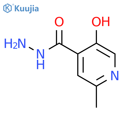 4-Pyridinecarboxylicacid, 5-hydroxy-2-methyl-, hydrazide structure