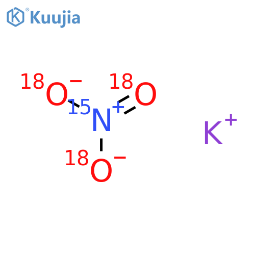 Nitric-15N-18O3 acid,potassium salt (9CI) structure