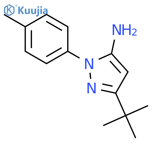 3-tert-butyl-1-(4-methylphenyl)-1H-pyrazol-5-amine structure