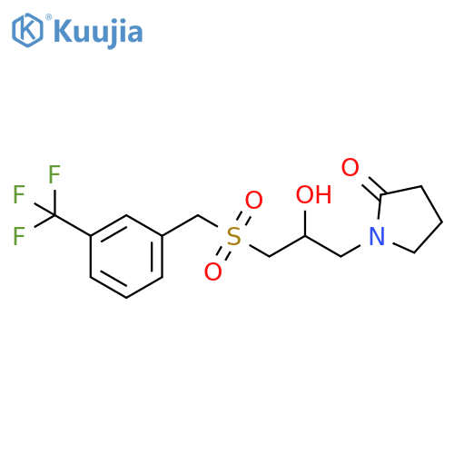 1-(2-Hydroxy-3-{3-(trifluoromethyl)benzylsulfonyl}propyl)-2-pyrrolidinone structure