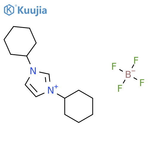 1,3-dicyclohexylimidazol-1-ium;tetrafluoroborate structure