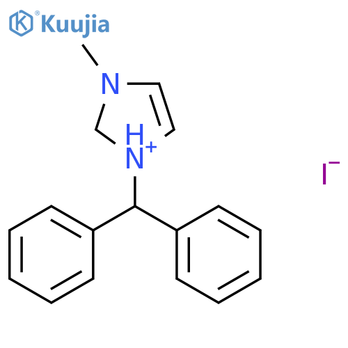 1H-Imidazolium, 1-(diphenylmethyl)-3-methyl-, iodide structure