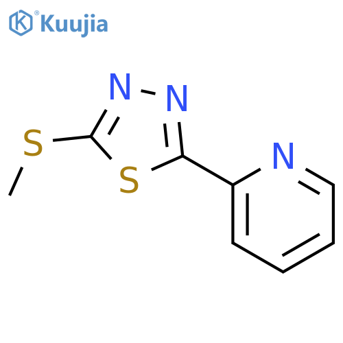 Pyridine, 2-[5-(methylthio)-1,3,4-thiadiazol-2-yl]- structure