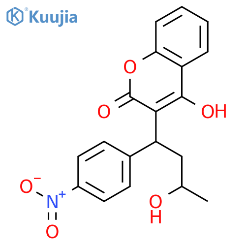 2H-1-Benzopyran-2-one, 4-hydroxy-3-[3-hydroxy-1-(4-nitrophenyl)butyl]- structure