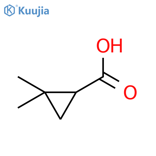 (1R)-2,2-dimethylcyclopropane-1-carboxylic acid structure
