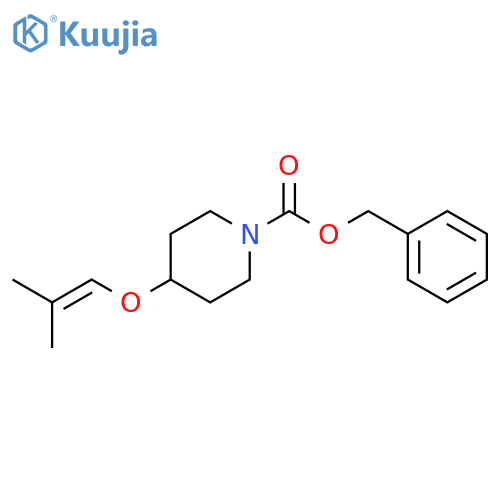 Phenylmethyl 4-[(2-methyl-1-propen-1-yl)oxy]-1-piperidinecarboxylate structure