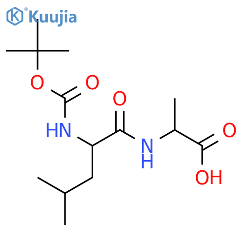 (2S)-2-(2S)-2-{(tert-butoxy)carbonylamino}-4-methylpentanamidopropanoic acid structure