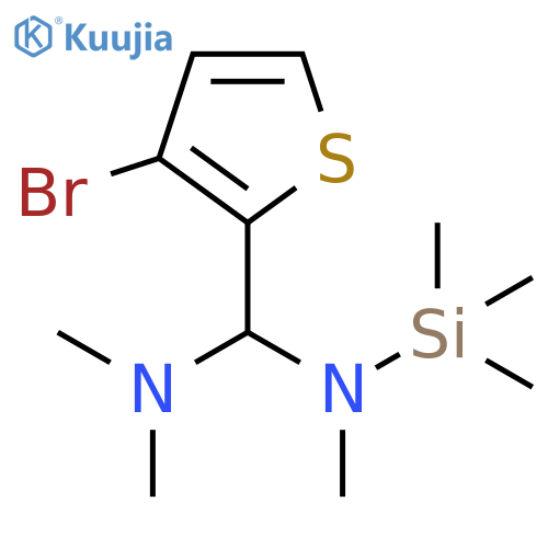 1-(3-Bromo-2-thienyl)-N,N,N′-trimethyl-N′-(trimethylsilyl)methanediamine structure