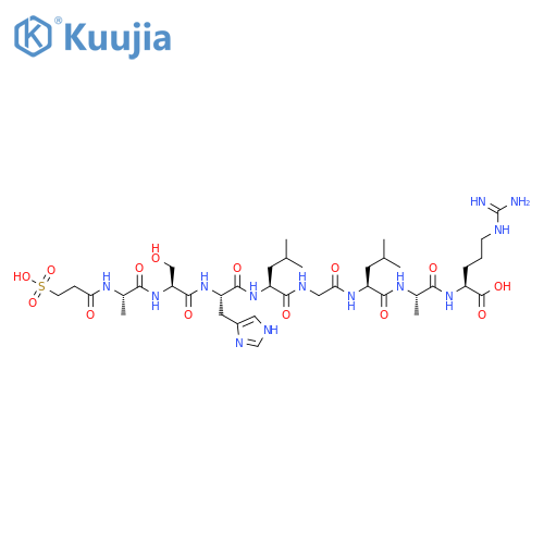 L-Arginine,N-(1-oxo-3-sulfopropyl)-L-alanyl-L-seryl-L-histidyl-L-leucylglycyl-L-leucyl-L-alanyl- structure