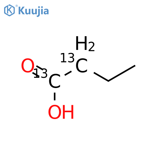Butanoic-1,2-13C2 acid(9CI) structure