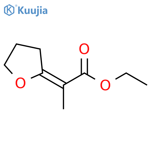 Propanoic acid, 2-(dihydro-2(3H)-furanylidene)-, ethyl ester, (2E)- structure