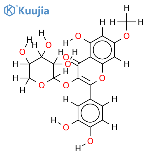 3-O-alpha-L-Arabinopyranoside-3,3',4',5-Tetrahydroxy-7-methoxyflavone structure