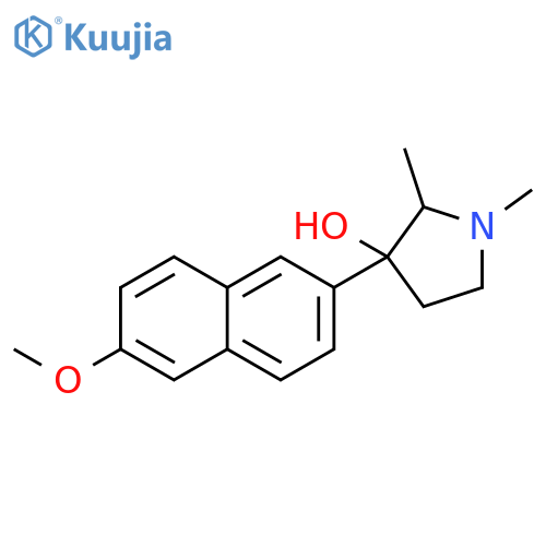 3-Pyrrolidinol, 3-(6-methoxy-2-naphthalenyl)-1,2-dimethyl- structure
