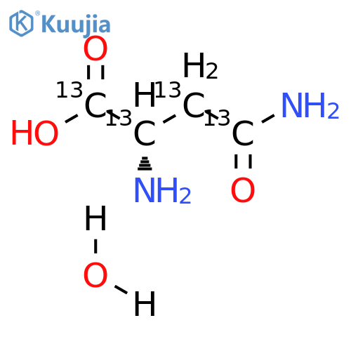L-Asparagine-13C4 monohydrate 98 atom % 13C, 95% (CP) structure