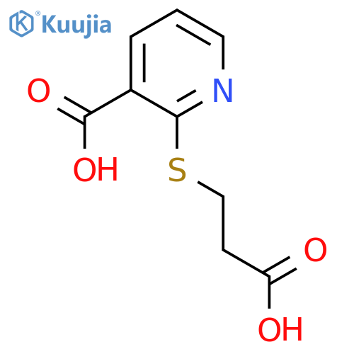 2-((2-Carboxyethyl)thio)nicotinic Acid structure