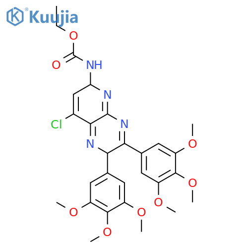 Carbamic acid,[8-chloro-2,3-bis(3,4,5-trimethoxyphenyl)pyrido[2,3-b]pyrazin-6-yl]-, ethylester (9CI) structure