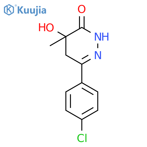 3(2H)-Pyridazinone, 6-(4-chlorophenyl)-4,5-dihydro-4-hydroxy-4-methyl- structure