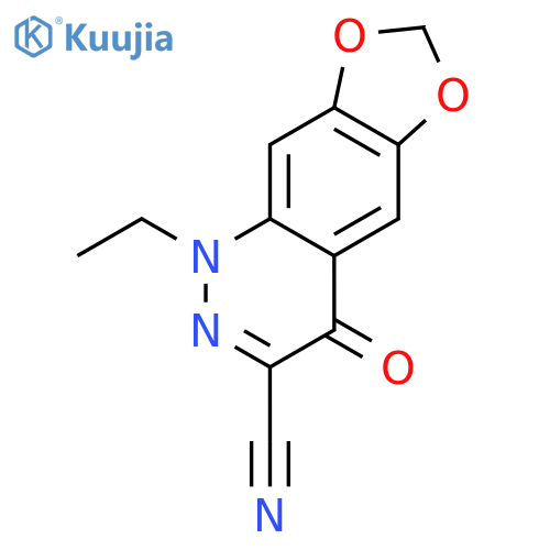 1-Ethyl-3-cyano-6,7-methylenedioxy-4-cinnolone structure