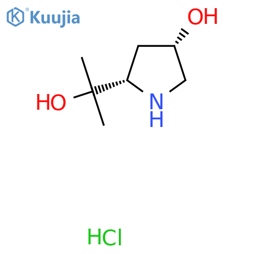 (3S,5S)-5-(2-hydroxypropan-2-yl)pyrrolidin-3-ol hydrochloride structure
