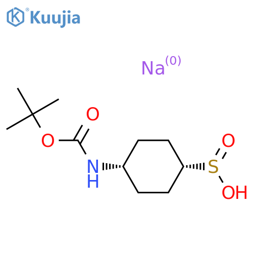 Cyclohexanesulfinic acid, 4-[[(1,1-dimethylethoxy)carbonyl]amino]-, sodium salt (1:1), cis-  structure