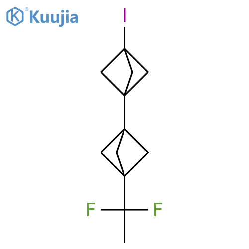 1-(1,1-difluoroethyl)-3-{3-iodobicyclo1.1.1pentan-1-yl}bicyclo1.1.1pentane structure