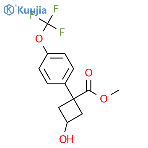 Cyclobutanecarboxylic acid, 3-hydroxy-1-[4-(trifluoromethoxy)phenyl]-, methyl ester  structure