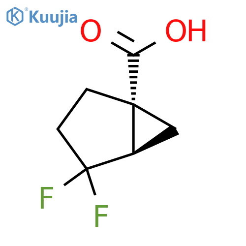 rac-(1R,5R)-4,4-difluorobicyclo[3.1.0]hexane-1-carboxylic acid structure
