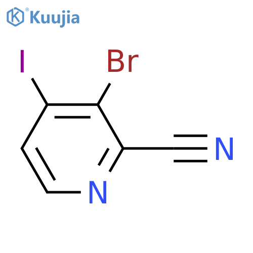 2-Pyridinecarbonitrile, 3-bromo-4-iodo- structure