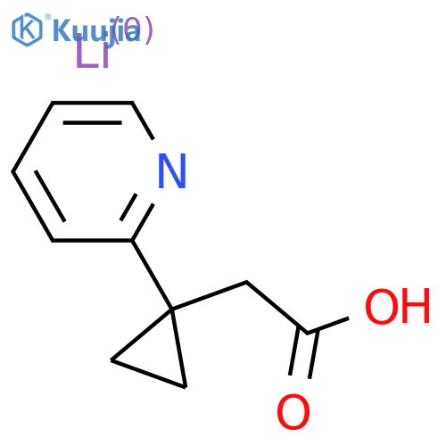 Cyclopropaneacetic acid, 1-(2-pyridinyl)-, lithium salt (1:1)  structure
