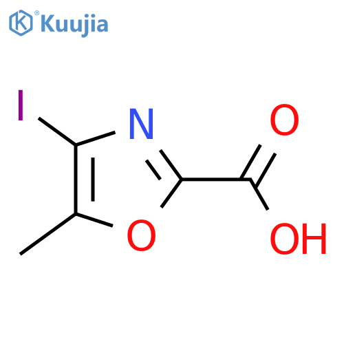 2-Oxazolecarboxylic acid, 4-iodo-5-methyl- structure
