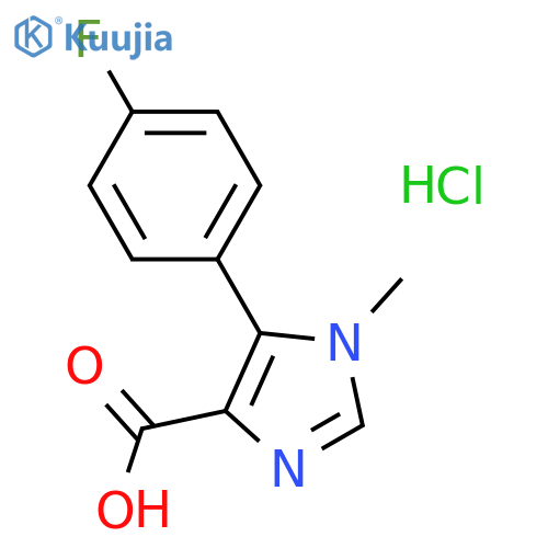 1H-Imidazole-4-carboxylic acid, 5-(4-fluorophenyl)-1-methyl-, hydrochloride (1:1) structure