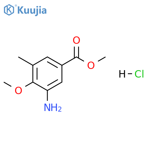 Benzoic acid, 3-amino-4-methoxy-5-methyl-, methyl ester, hydrochloride (1:1) structure